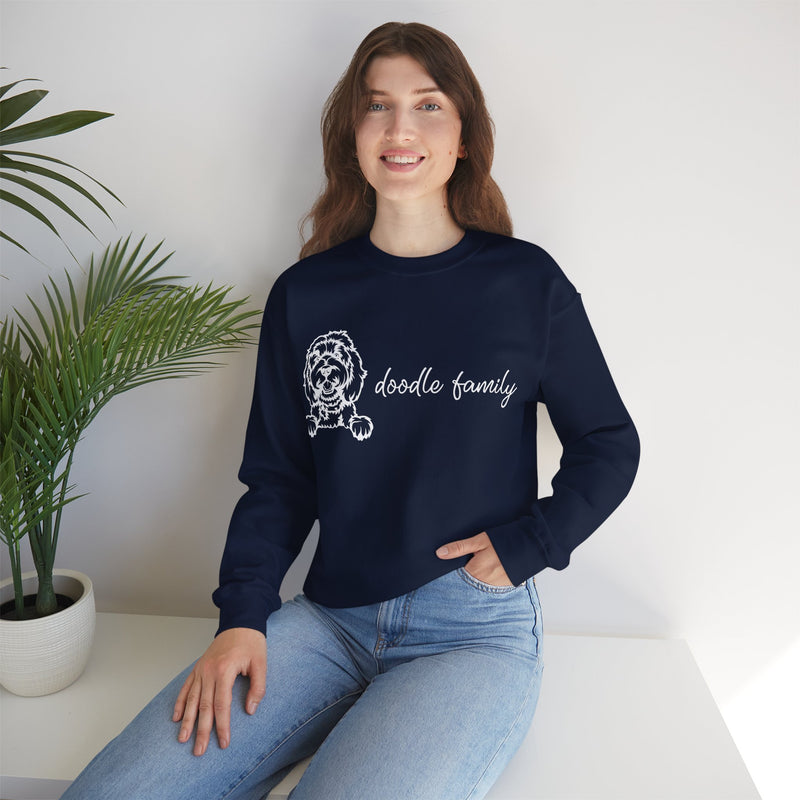 Doodle Family Crewneck Sweatshirt (Dark Colors)