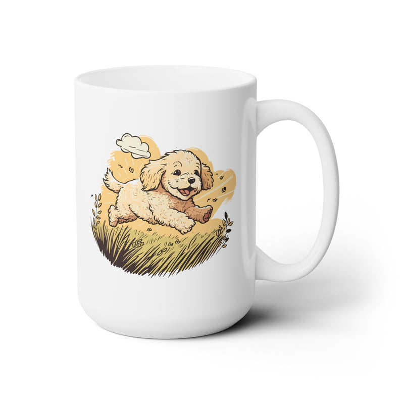 Running Mini Goldendoodle Mug
