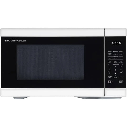 Oven with Removable 12.4" Carousel Turntable,1000 Watt Countertop Microwave,1.1 CuFt,White,Auto Cook for popular menu items